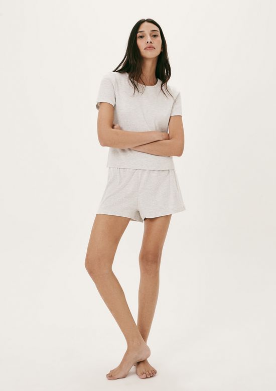 Foto do produto: Pijama Curto Feminino Em Ribana Canelada - Cinza