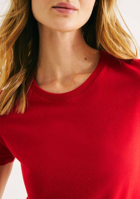 Foto do produto: Camiseta Básica Feminina Slim World - Vermelho
