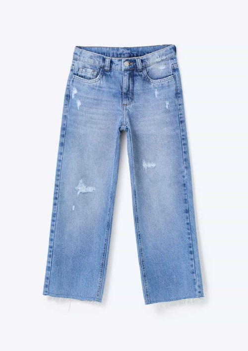 Foto do produto: Calça Infantil Menina Skater Fit Jeans - Azul