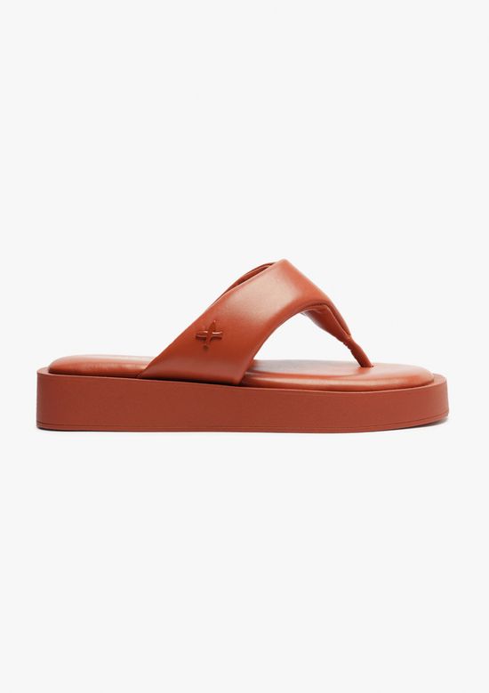 Foto do produto: Sandália Solar Flatform Feminina Tira Acolchoada - Laranja