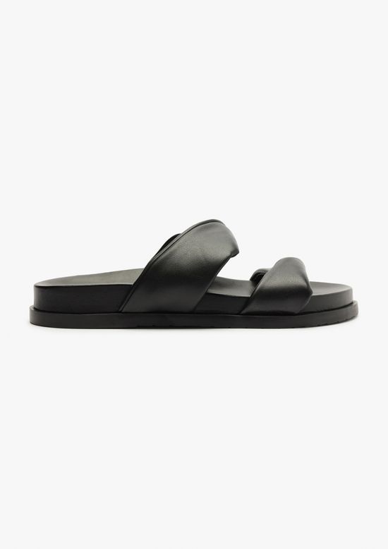 Foto do produto: Sandália Papete Feminina Tiras Duplas - Preto