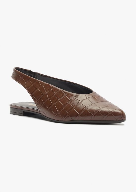 Foto do produto: Sapatilha Slingback Bico Fino - Marrom