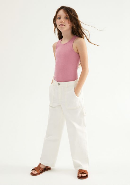 Foto do produto: Regata Básica Infantil Menina Em Ribana - Rosa