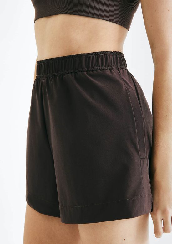 Foto do produto: Shorts Esportivo Feminino Cintura Alta - Marrom