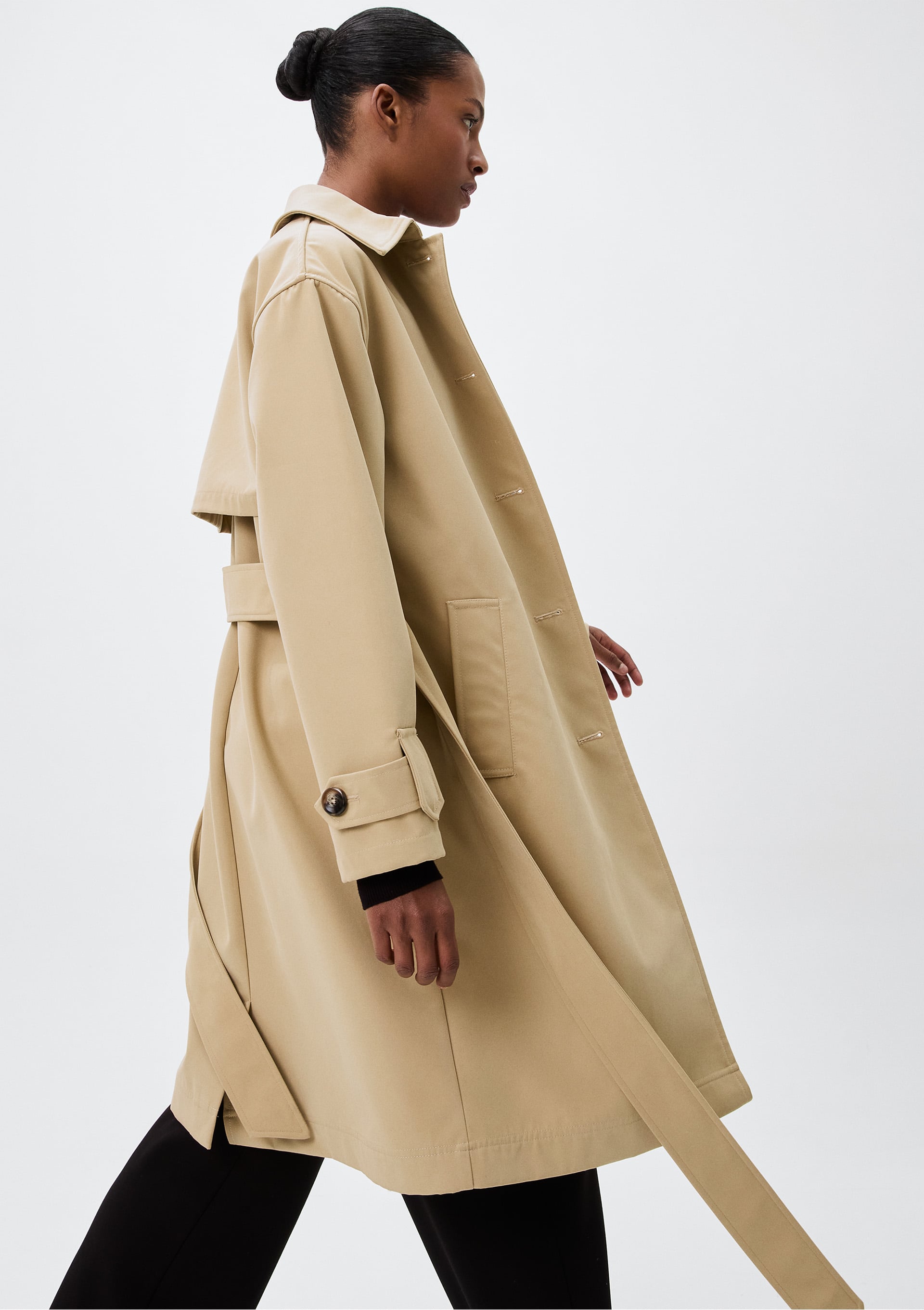 Casaco Trench Coat Feminino Alongado - Bege | Hering