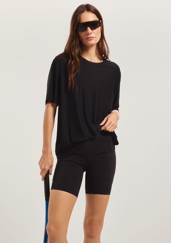 Foto do produto: Camiseta Esportiva Feminina Oversized - Preto