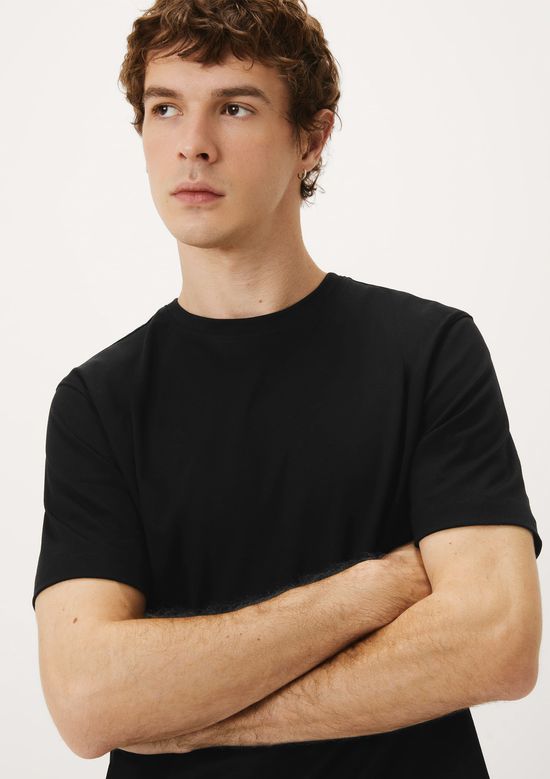 Foto do produto: Camiseta Masculina Manga Curta Em Malha Premium - Preto