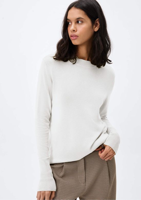 Foto do produto: Blusa Feminina Manga Longa Em Tricô Leve - Off white