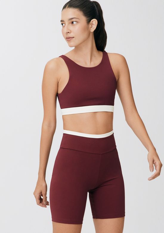 Foto do produto: Top Esportivo Com Fio Lycra® - Vinho