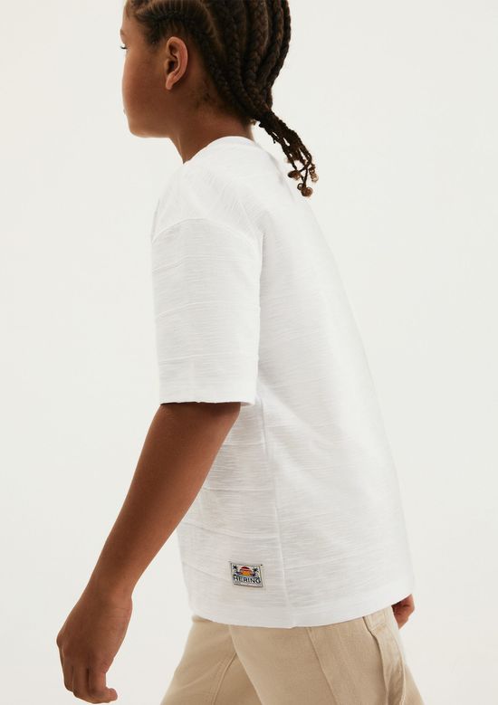 Foto do produto: Camiseta Infantil Menino Algodão Oversized - Branco