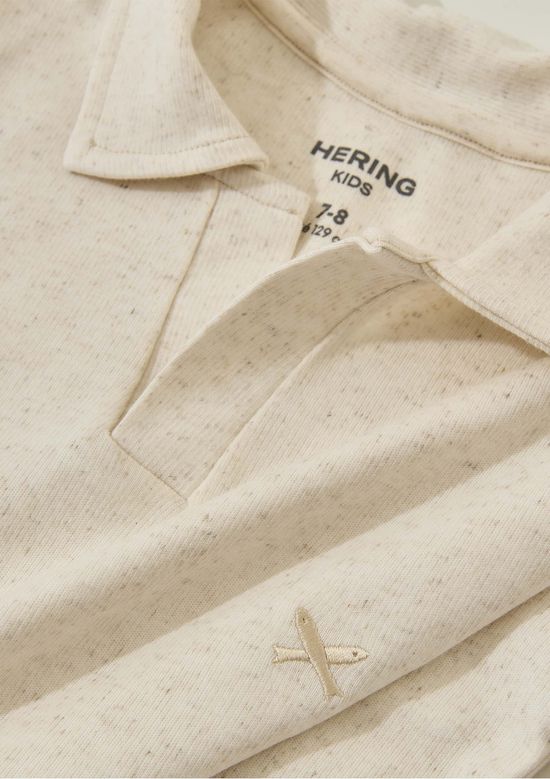 Foto do produto: Camisa Polo Infantil Menino Oversized Com Linho - Natural