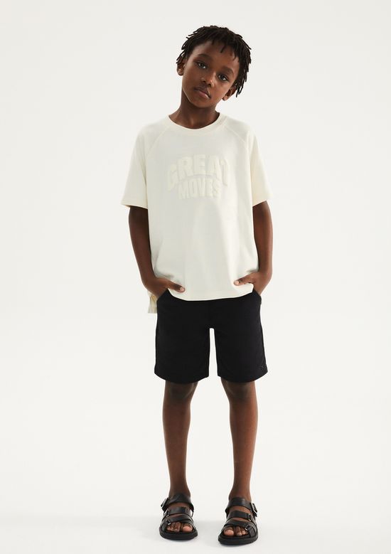 Foto do produto: Camiseta Infantil Menino Em Algodão - Creme