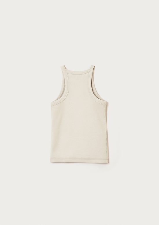 Foto do produto: Regata Infantil Menina Em Ribana - Creme