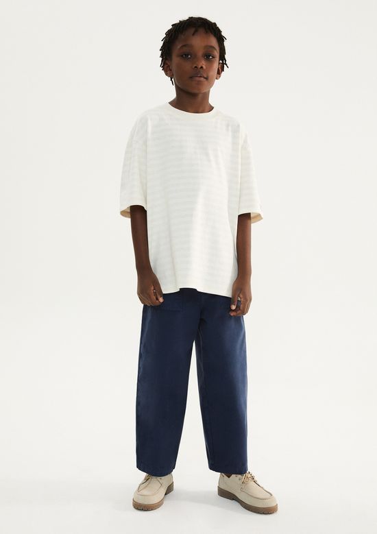 Foto do produto: Camiseta Infantil Menino Fio Tinto Com Linho - Creme