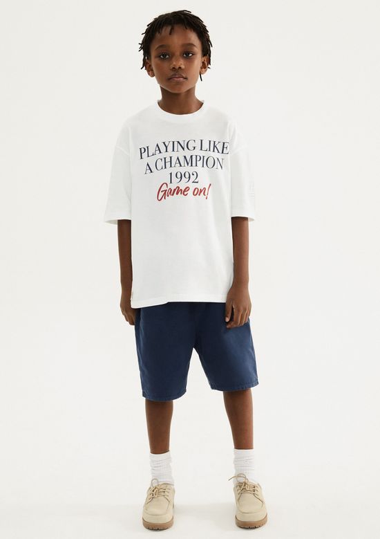 Foto do produto: Camiseta Infantil Menino Oversized Estampada - Branco