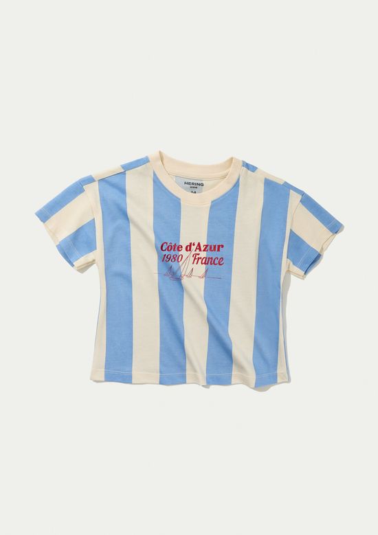 Foto do produto: Blusa Infantil Menina Algodão Listrada - Creme