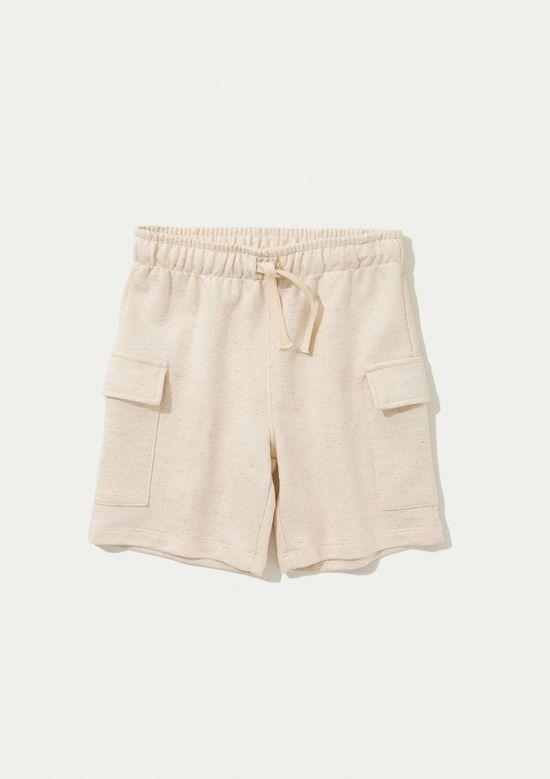 Foto do produto: Bermuda Infantil Menino Cargo Com Linho - Creme