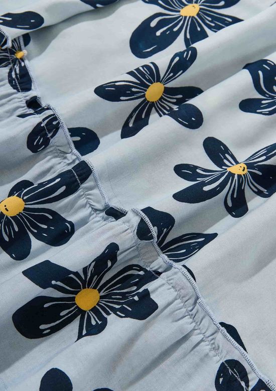 Foto do produto: Vestido Infantil Com Mangas Bufantes - Azul