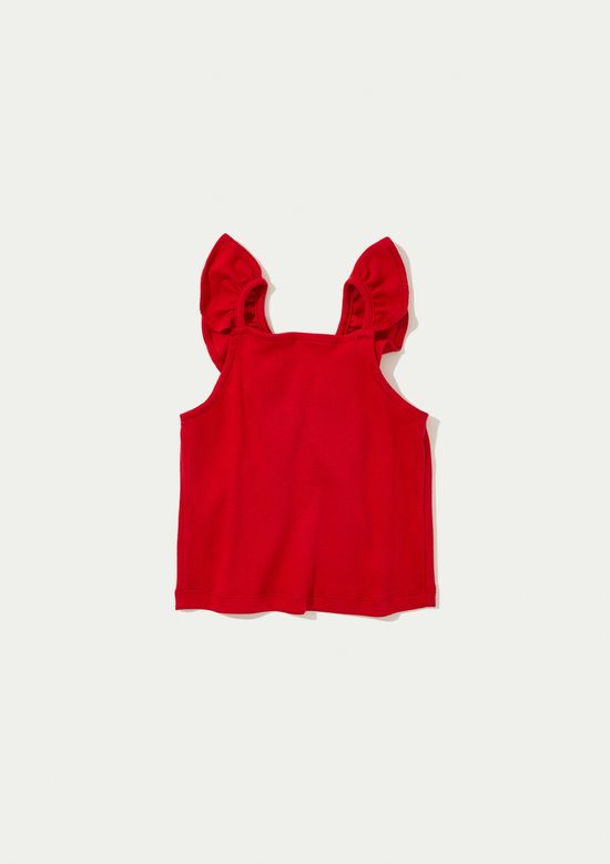 Foto do produto: Regata Infantil Menina Canelada Slim - Vermelho