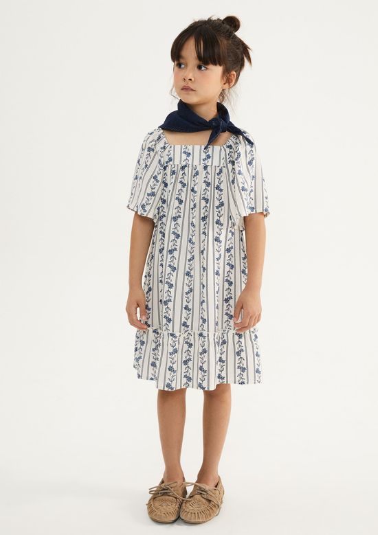 Foto do produto: Vestido Infantil Com Mangas Bufantes - Creme