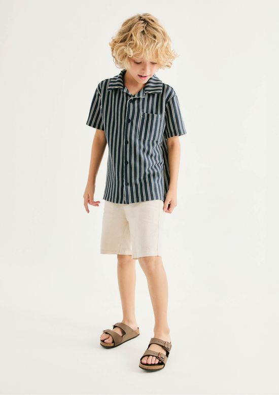 Foto do produto: Camisa Infantil Menino Fio Tinto Comfort - Azul