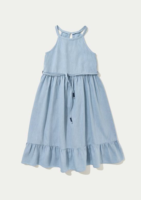 Foto do produto: Vestido Infantil Midi Halter Neck - Azul