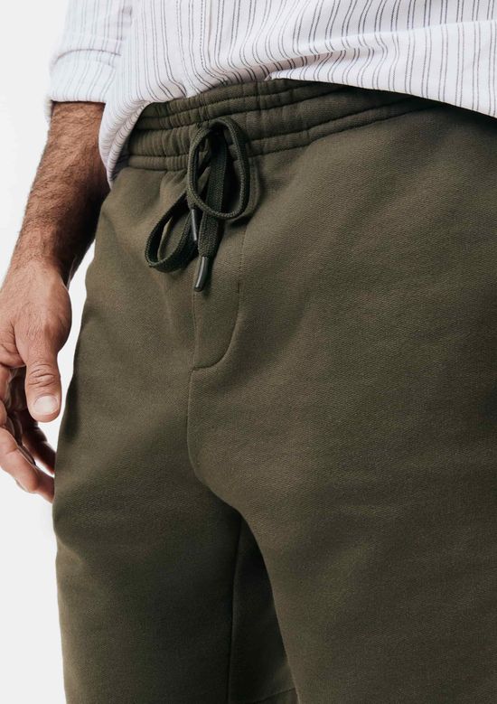 Foto do produto: Bermuda Masculina Reta Em Moletom - Verde