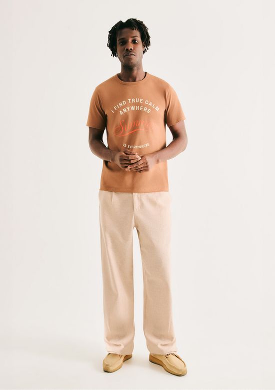 Foto do produto: Camiseta Masculina Slim Estampada - Terracota