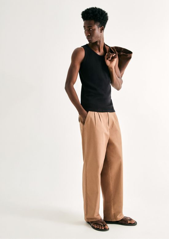 Foto do produto: Regata Básica Masculina Slim Em Ribana Canelada - Preto