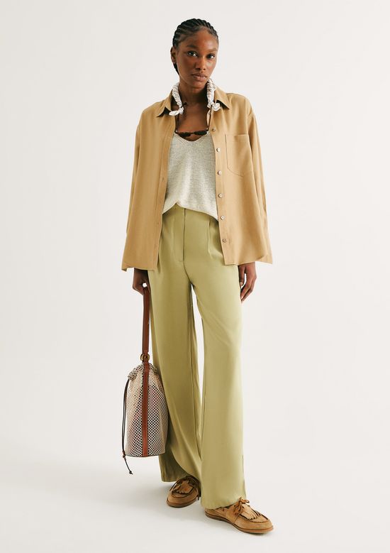 Foto do produto: Camisa Feminina Manga Longa Oversized - Bege