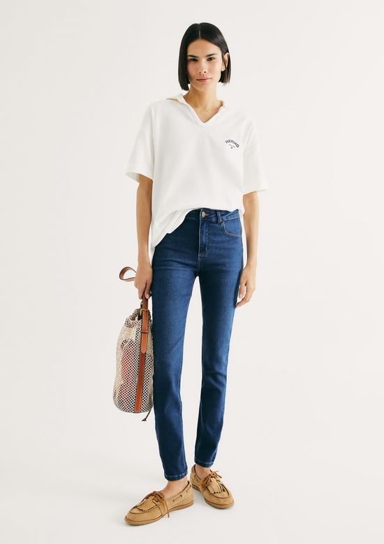 Foto do produto: Calça Jeans Feminina Skinny Cintura Média Soft Touch - Azul