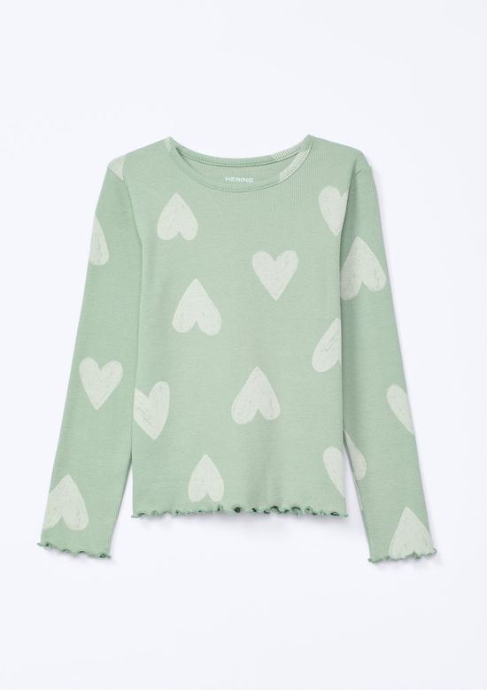 Foto do produto: Blusa Infantil Menina Manga Longa Em Ribana - Verde