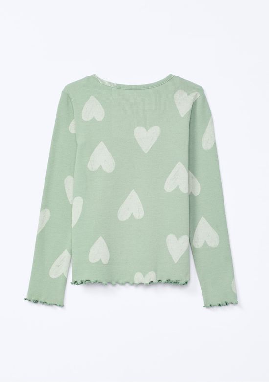 Foto do produto: Blusa Infantil Menina Manga Longa Em Ribana - Verde