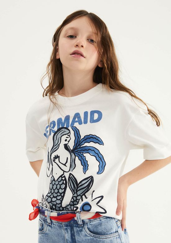 Foto do produto: Blusa Infantil Menina Oversized Super Cotton - Off white