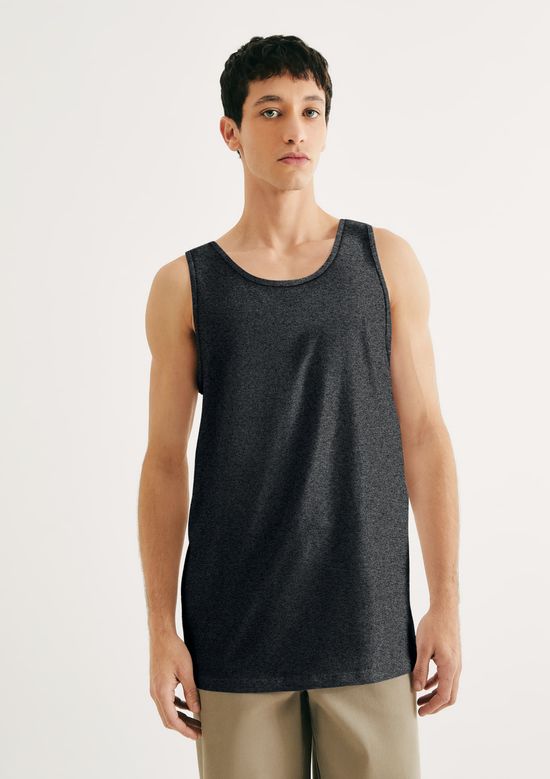 Foto do produto: Regata Básica Masculina Slim - Cinza