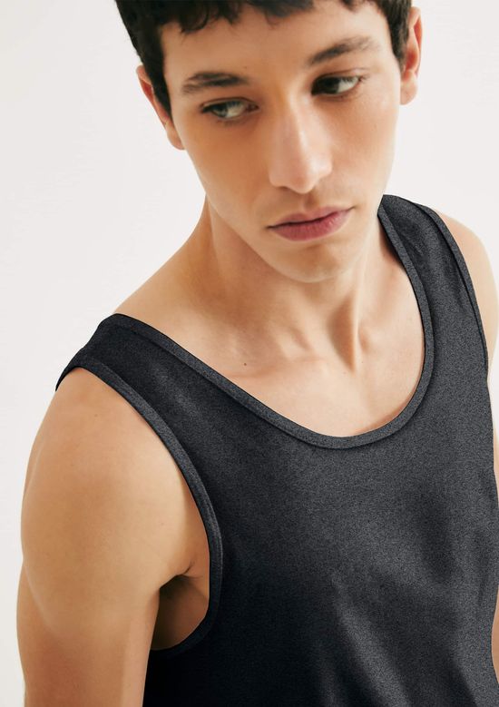 Foto do produto: Regata Básica Masculina Slim - Cinza