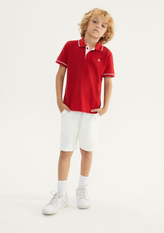 Foto do produto: Camisa Polo Básica Infantil Menino Em Algodão Hering Kids - Vermelho