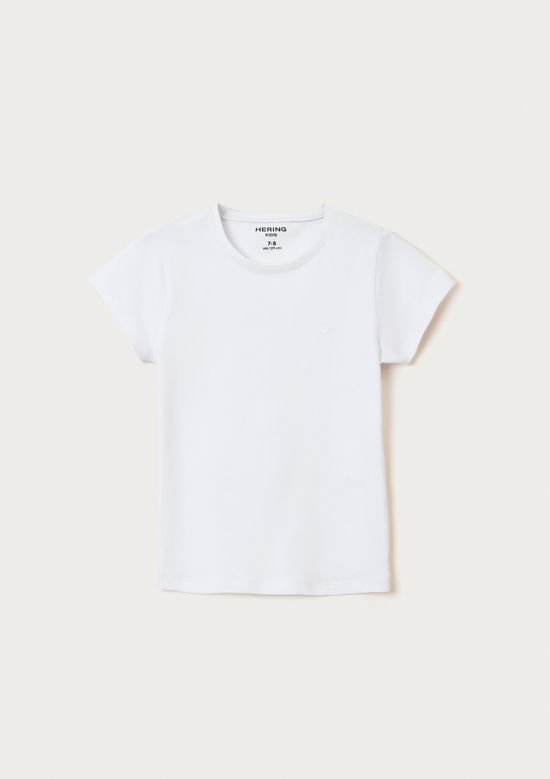 Foto do produto: Blusa Básica Infantil Menina Com Bordado Coração - Branco