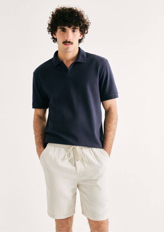 Foto do produto: Bermuda Masculina Reta Texturizada - Bege