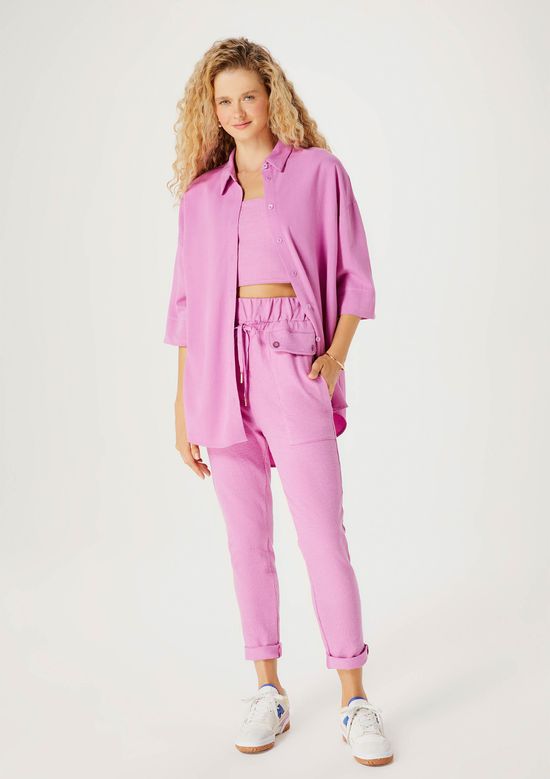 Foto do produto: Top Cropped Feminino Em Malha Texturizada - Roxo