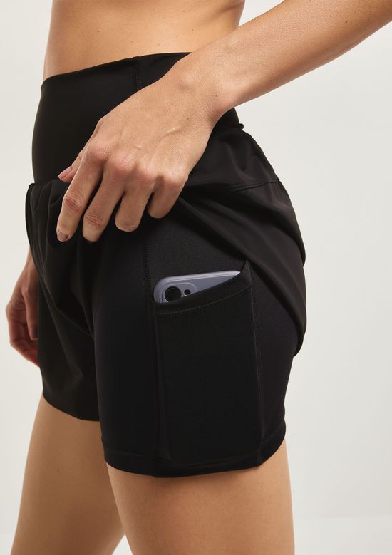 Foto do produto: Shorts Esportivo Feminino Secagem Rápida - Preto