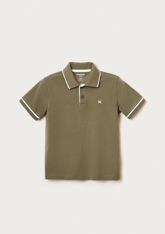 Foto do produto: Camisa Polo Básica Menino De Algodão Com Bordado - Verde