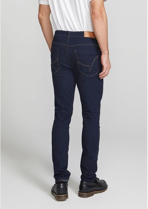Calça Jeans Masculino Skinny Com Elastano - Azul Escuro