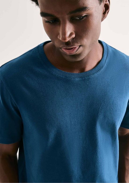 Foto do produto: Camiseta Básica Unissex Manga Curta Regular World - Azul