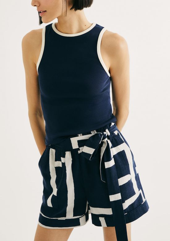 Foto do produto: Shorts Feminino Clochard Estampado - Azul