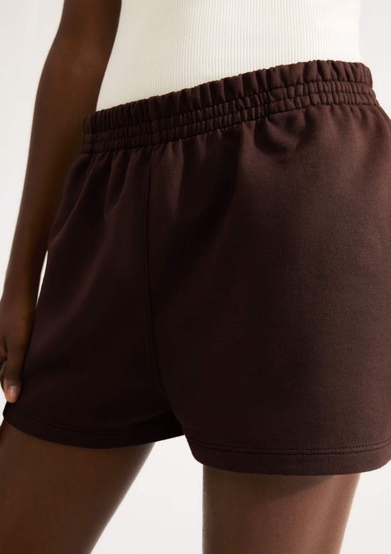 Foto do produto: Shorts Feminino Em Malha Binada - Marrom
