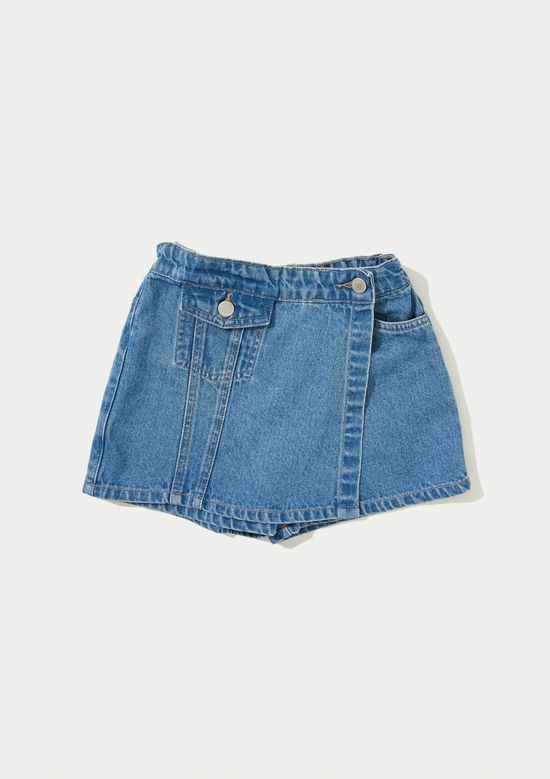 Foto do produto: Shorts Saia Infantil Jeans - Azul