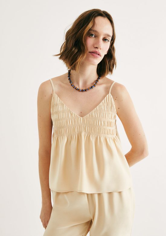 Foto do produto: Regata Feminina Evasê Em Peach Touch - Amarelo