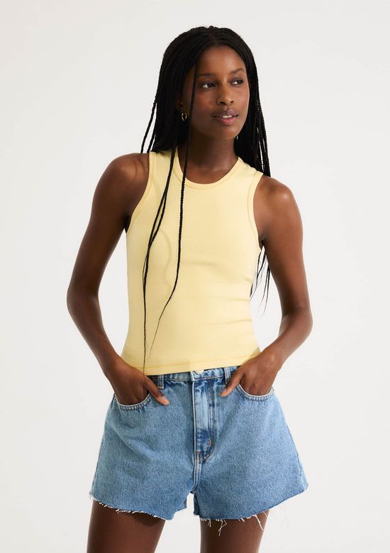 Foto do produto: Regata Feminina Ribana Com Elastano - Amarelo