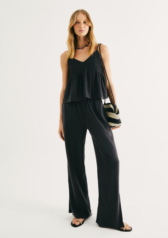 Foto do produto: Calça Feminina Reta Em Peach Touch - Preto